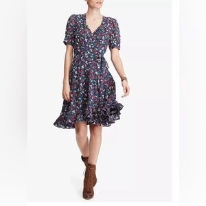 Denim & Supply Ralph Lauren Floral Print Cotton Wrap Betty Dress size Small NWT